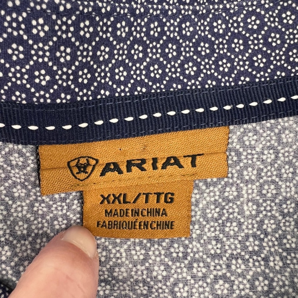 Ariat Mens Long Sleeve Geometric Print Snap Button Western Shirt XXL‎ - Picture 5 of 11